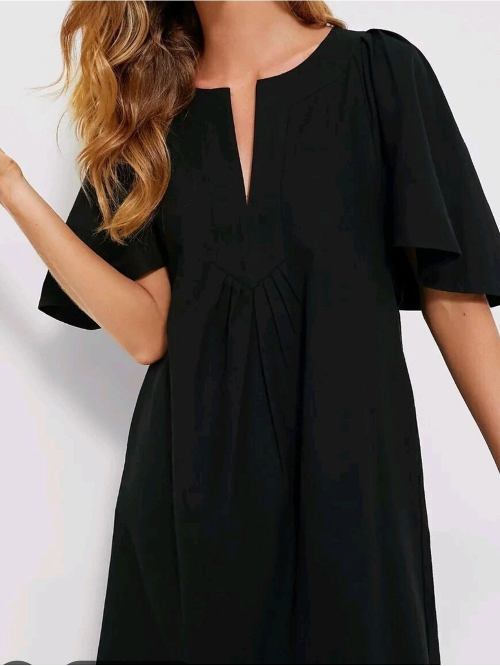 Pomander Place Black Flutter-Sleeve Tunic